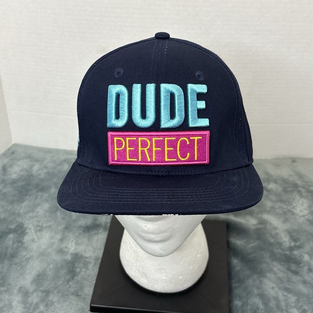 Dude Perfect Panda-monium Tour Adjustable Snapback Hat Cap Navy Blue Pandamonium